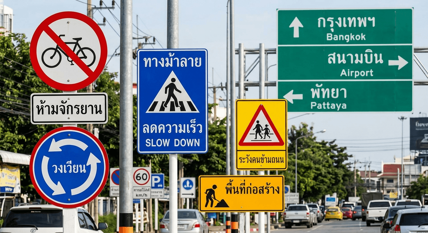 งานติดตั้งป้ายจราจร